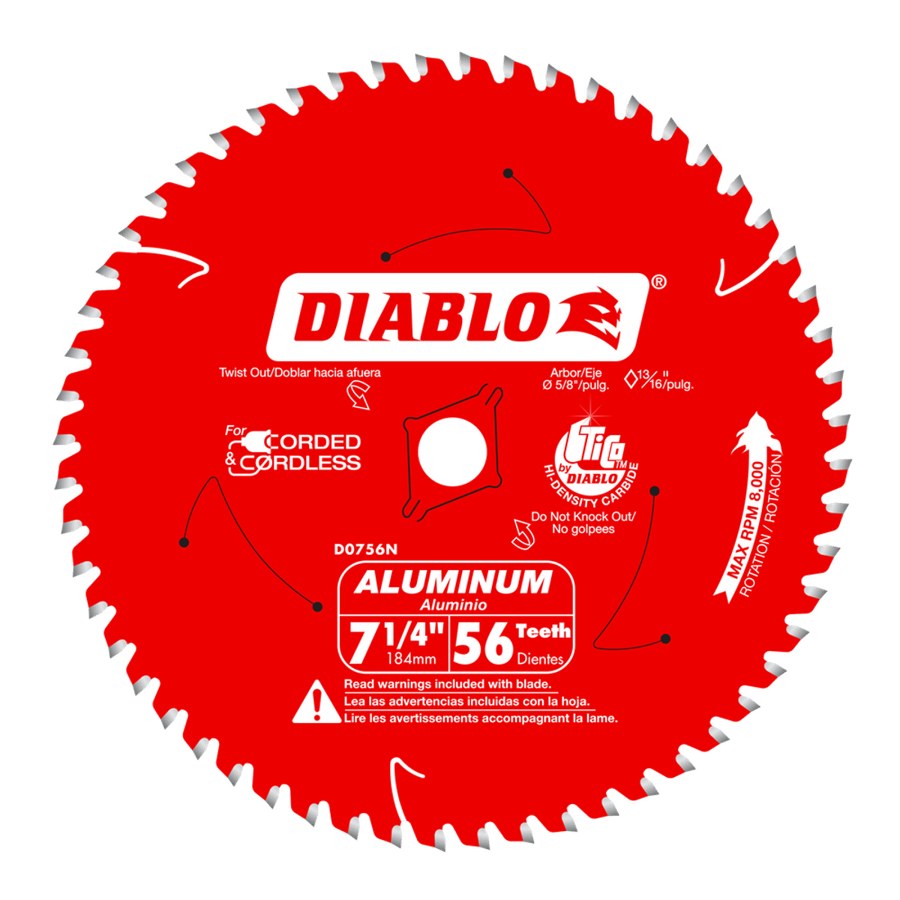 Diablo 7-1/4 in. x 56 Tooth Aluminum Cutting Saw Blade