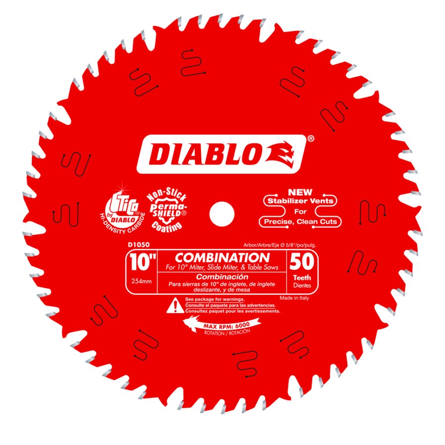 Diablo 10 in. x 50 Tooth Combination Circular Saw Blade