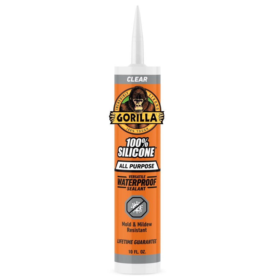 Gorilla Clear Silicone All Purpose Sealant 10 oz