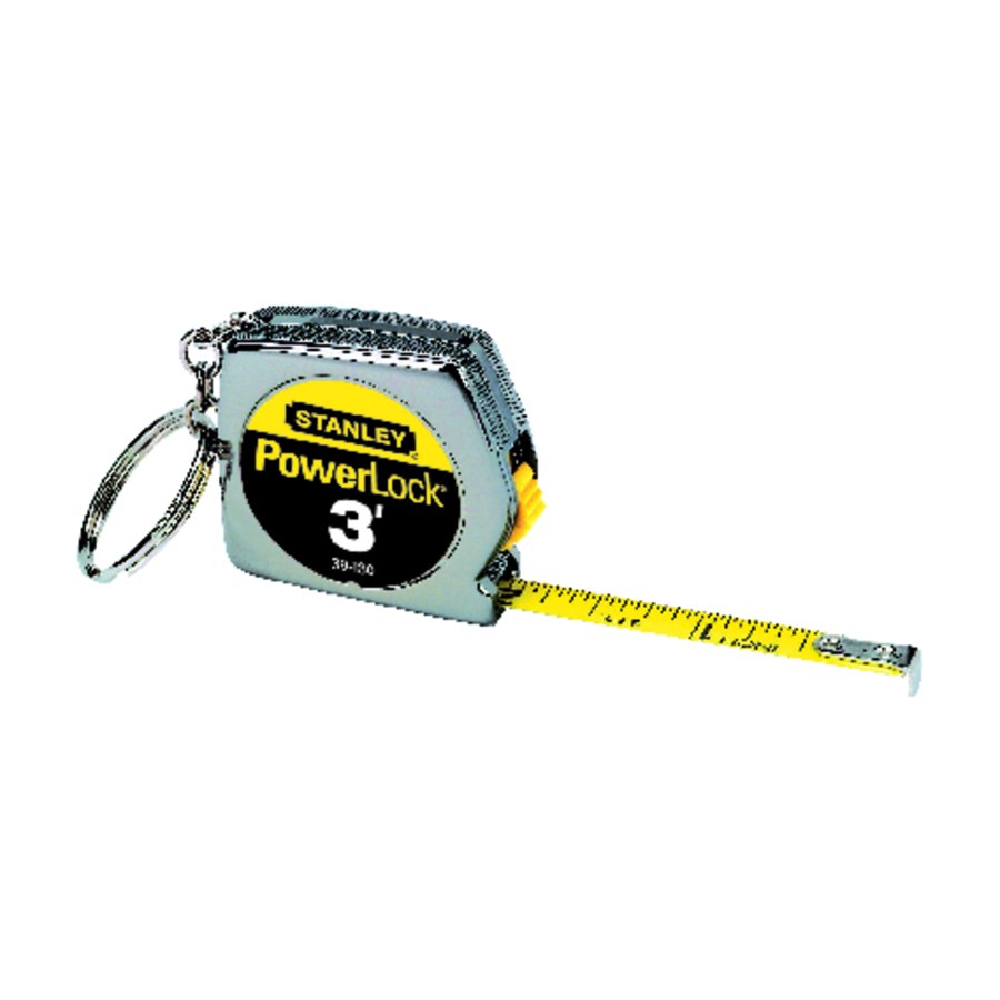 Stanley PowerLock 3 ft. L X 0.25 in. W Compact Keychain Tape Measure 1 pk